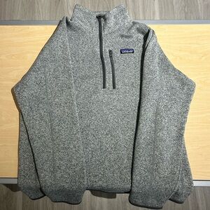 Patagonia Men's Better Sweater 1/4-Zip Fleece - Gray - Size L